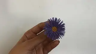 Simple Paper Flower Making 🌸 | Easy Handmade Craft at Home✨💜#DIYCraft#PaperFlower#Handmade