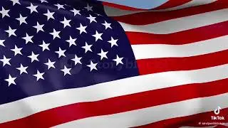 United States of America Waving Flag Background Loop
