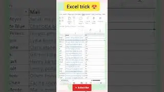 Excel trick #viralshort #excel