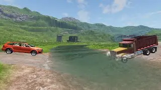 Cars vs Deep Water - Rare map River crossing - BeamNG.Drive | GAMINGbeam