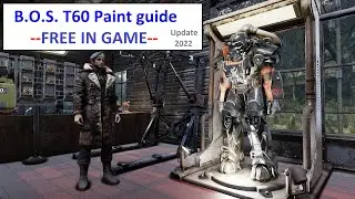 Fallout 76 B.O.S. T60 in game paint plan guide 2022