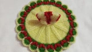 Easy and beautiful winter flower dress for gopal ji ll कान्हाजी की नई डिजाइन ऊनी पोशाक #viralvideo 🧿