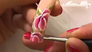 Nail Art by Anna Milay   T&eacute;cnica One Stroke Gel