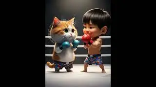 &ldquo;Boy vs Cat Boxing: The Laser War Ends in Love ❤️🐱💫&rdquo;