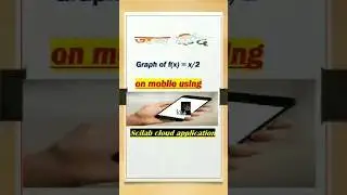 Graph of f(x)=x/2 on smartphone using Scilab cloud, video 2#Scilab #B.Sc#maths practical#NEP2020