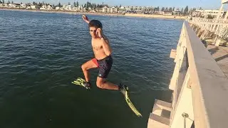 Henley Beach Jetty Jump 13.08.2025 South Australia #youtubeshorts 