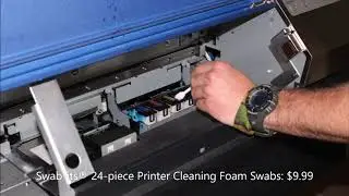 Swab-its&reg; Brand New Printer Cleaning Foam Swabs - Perfect for Cleaning Wide-Format Printers