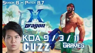 KZ Cuzz GRAVES vs TRUNDLE Jungle - Patch 8.7 KR Ranked