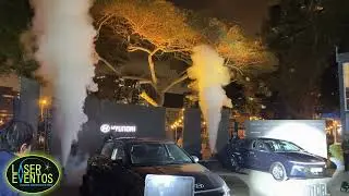 ALQUILER MAQUINAS DE CO2 JET SFX CRYO JETS EN PERU PARA MARCA DE AUTOS HYUNDAI EL LASER EVENTOS