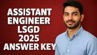 LSGD Assistant Engineer Exam 2025 Answer Key | LSGD AE EXAM KERALA PSC 2025 QUESTION AND ANSWERS 