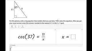 Solving Right Triangle Trig Exercises in Graspable Math