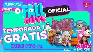 Aury Juega en vivo:  Fall Guys Party Royale | Ultimate Knockout | Directo 01 | Carreras divertidas.