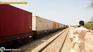 Goods Carrages on the Lead of GEU-40 9036 || 25 June 2023 || Crossing Taranda Saway Khan