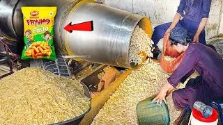 Amazing Process of Making Popular Snacks | How Gold Finger Fryums Are Made | Mega Food Factory