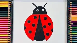 HOW TO DRAW LADYBUG STEP BY STEP | EASY ART FOR KIDS