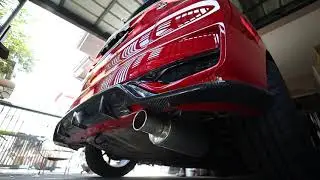 Honda Fit Gk5 with Spoon N1 Muffler Hj Racing Downpipe and Hks Midpipe (with Rev Test)