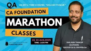 MARATHON CLASSES | CA FOUNDATION | QA | MATHS | LR | STATISTICS | ONE SHOT REVISION