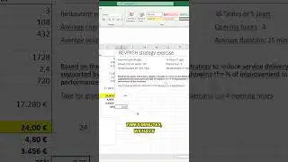 Restaurant Revenue Increase  #revenuemanager #excel #hotelmanagment #revenue