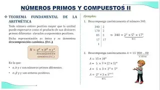 NÚMEROS PRIMOS Y COMPUESTOS II ANUAL SAN MARCOS
