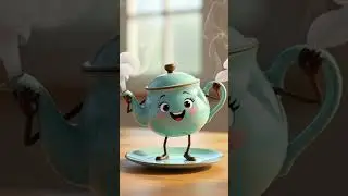 an animated teapot with limbs, lifting its lid #digitalworlds #digitalhuman #artificialreality