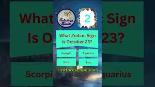What Zodiac Sign Is October 23? #quiz #zodiacsigns