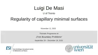 Luigi De Masi - Regularity of capillary minimal surfaces