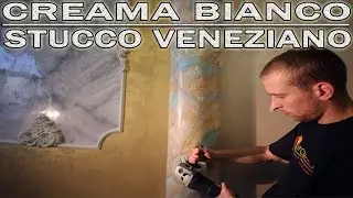 Имитация Мрамора На Колонах Из Creama Bianco Stucco Veneziano. Wowcolor Venetian Plaster Marble