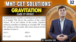 A geostationary satellite is orbiting around the Earth at a height &lsquo;5R&rsquo; above  | PGMN Solutions