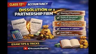 CLASS 12th ACCOUNTANCY | DISSOLUTION OF PARTNERSHIP FIRM | PART-1| #class12accounts #video #viral