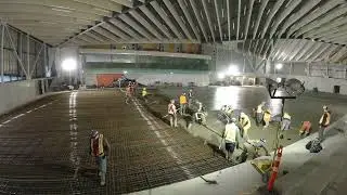 Rosemary Brown Arena: Concrete being poured