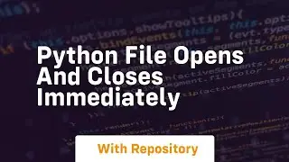 python file opens and closes immediately