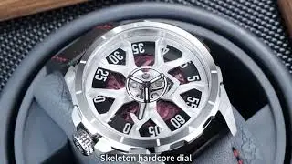 Mechanical Watch With A Hollow Dial#watches #skeletonwatch