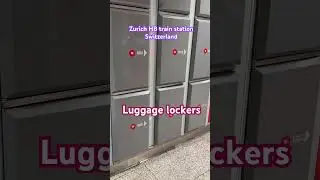 Luggage lockers at Zurich HB Switzerland|train Station #bensonfamilytravels