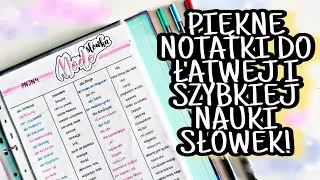 JAK ZROBIĆ NAJLEPSZE NOTATKI DO NAUKI SŁÓWEK? 😍