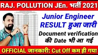 Rajasthan Junior environmental engineer written exam result Declared। Rspcb jee result declared