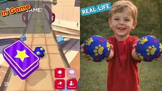 Going Balls 🏉 In Game vs Real Life A little American girl Battle new episod 2026