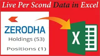 Zerodha Holding and Position Live Data in MS Excel Using Python (HINDI)
