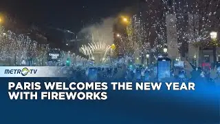 Fireworks Light Up the Paris Sky to Celebrate New Year's Eve 2026