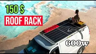 DIY $150 Roof Rack + 600 W Solar | Chevy Express Van Build