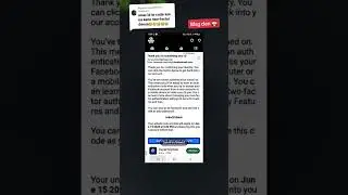 Facebook account two factor authentication code no received || #viral #shorts