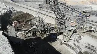 Bucket Wheel Excavator Working On Coal Mine - Coal Mining Excavation