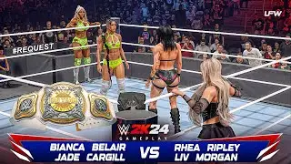 WWE 2K24 Liv Morgan Rhea Ripley vs Bianca Belair Jade Cargill