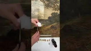 Очистка прекрасного большого пейзажа художника Генри Дикона Хиллера #artrestoration