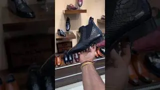 Matte Black Cobra Scaled Boots at Warewood Shoemakers
