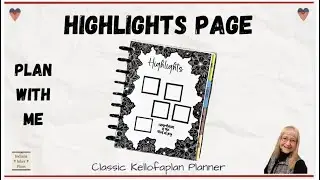 January Highlights Page - Classic Planner - Floral Theme