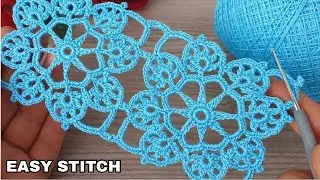 Make This Elegant Crochet Flower Lace | Motif Strip Tutorial for Beginners