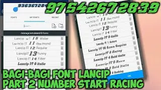 Download Font Lancip Number Start Racing PART 2 | BAGI-BAGI