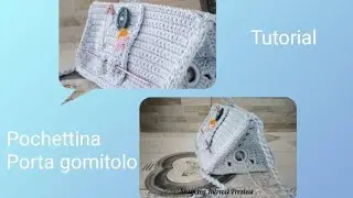 Pochettina porta gomitolo 🌸💗🌸all'uncinetto