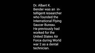 UFO Sightings Weekly- Dr Albert K Bender