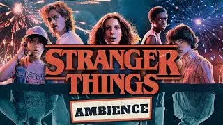Stranger Things Ambience - Retro Synthwave Music with Ambient Sounds and Illustrations